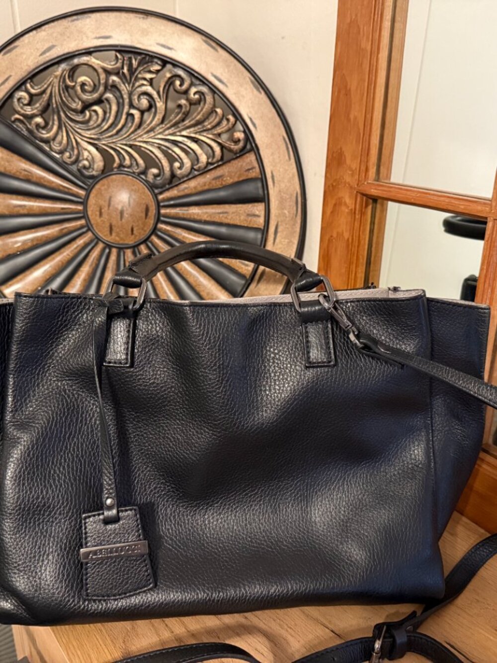 A. Bellucci Black Pebble Leather Bag